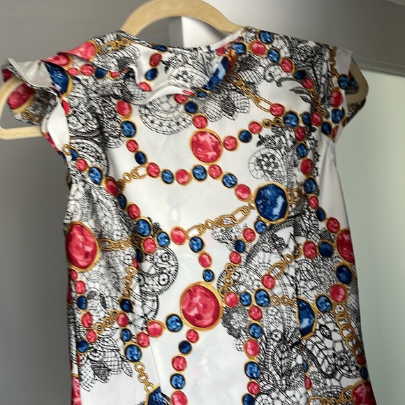 Printed Satin Blouse - Picture 5 of 6